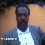 Dawit Isaak in an interview with TV Rahwa, August 2001. Photo: TV Rahwa.